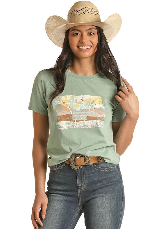 Classic Retro French Style Women's Rock & Roll Cowgirl T-Shirt #RRWT21R0YG