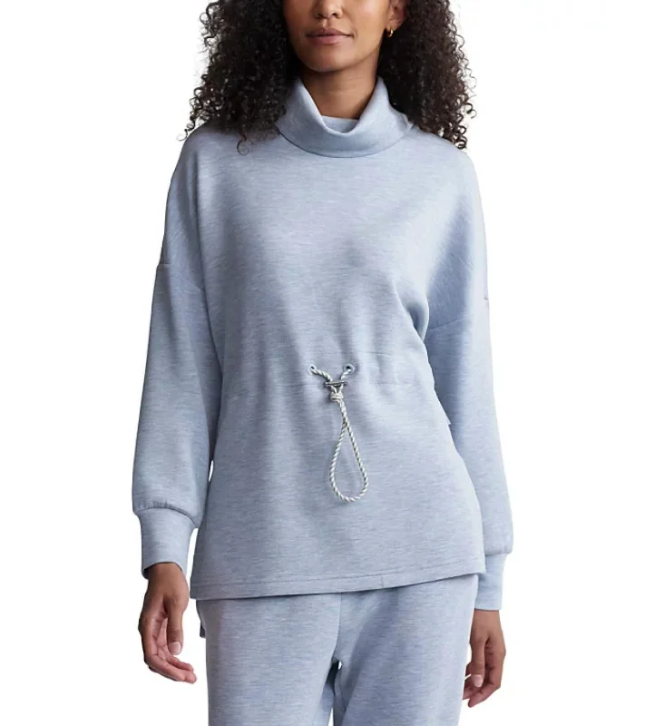 Romantic Data Relaxed And Casual Freya Sweat In Mid Blue Marl