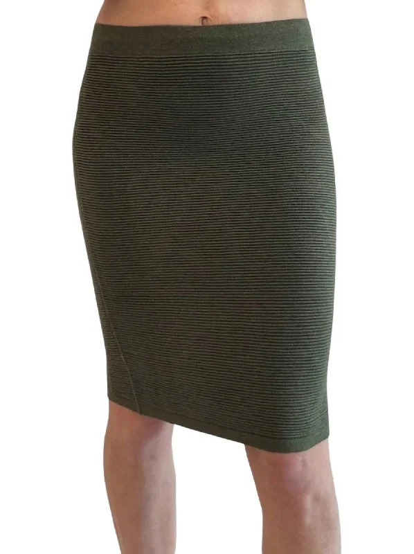 Customized Version Ottoman Pencil Skirt In Army