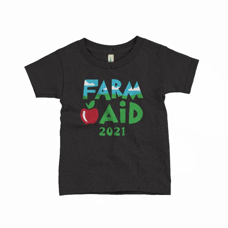 Luxury Style Spring Fashion Farm Aid 2021 Kids' Apple Tee- Black