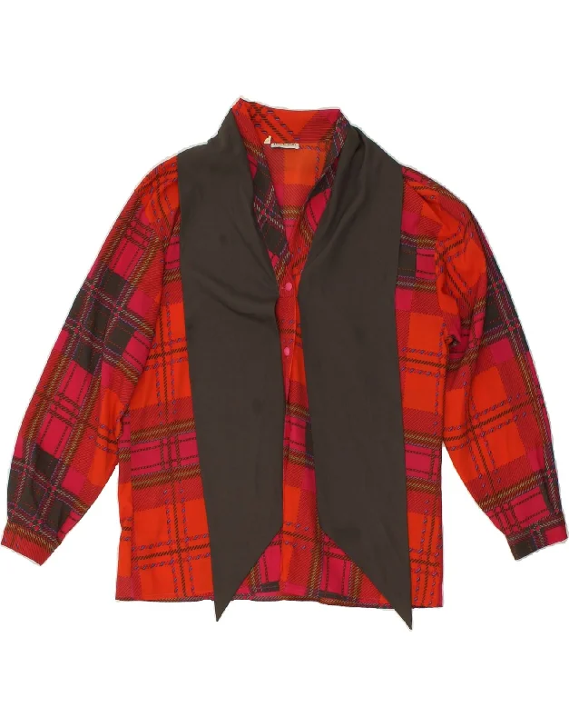 High Street Style Luxury Temperament DIANA BENTALLS Womens Shirt Blouse UK 16 Large Red Check Polyester High Street Style Luxury Temperament DIANA BENTALLS Womens Shirt Blouse UK 16 Large Red Check Polyester