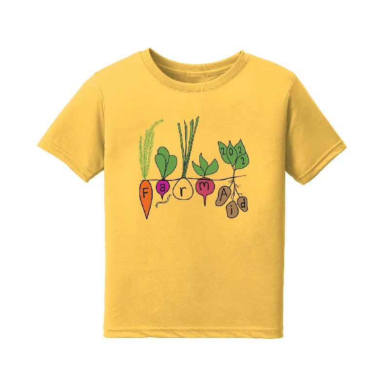 Autumn Selection Slim Fit Farm Aid 2022 Kid's Veggies Shirt