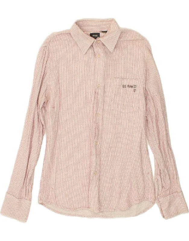 Personalized Outfit Fashion Design G-STAR Womens Shirt UK 16 Large Red Striped Cotton Personalized Outfit Fashion Design G-STAR Womens Shirt UK 16 Large Red Striped Cotton