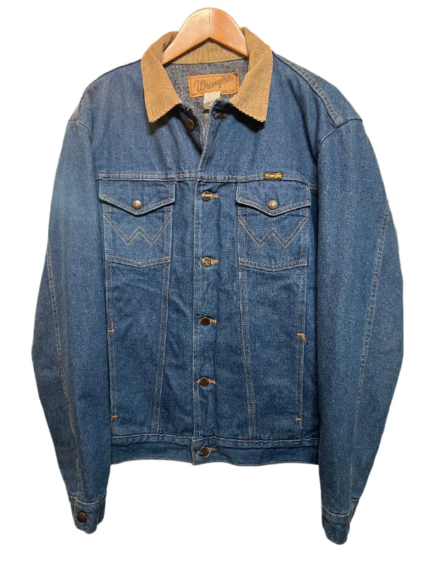 Classic Retro Casual Street Wrangler Blue Denim Jacket (Size XL)