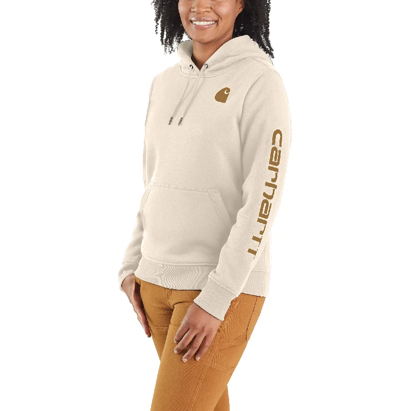 Artistic Temperament Fashionable And Versatile Carhartt Women's Clarksburg Graphic Sleeve Hoodie_Malt/Carhartt Brown
