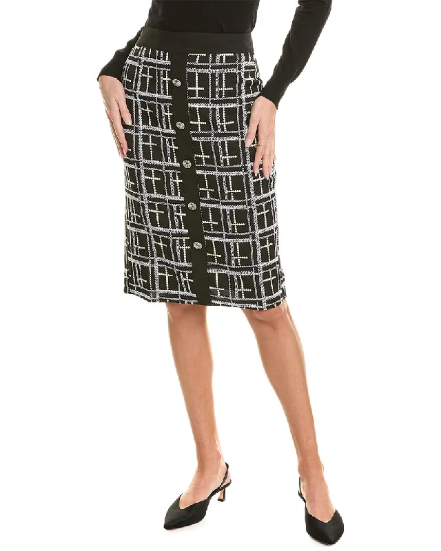 Creative Prints High-quality Fabrics Gracia Tweed Check Pencil Skirt