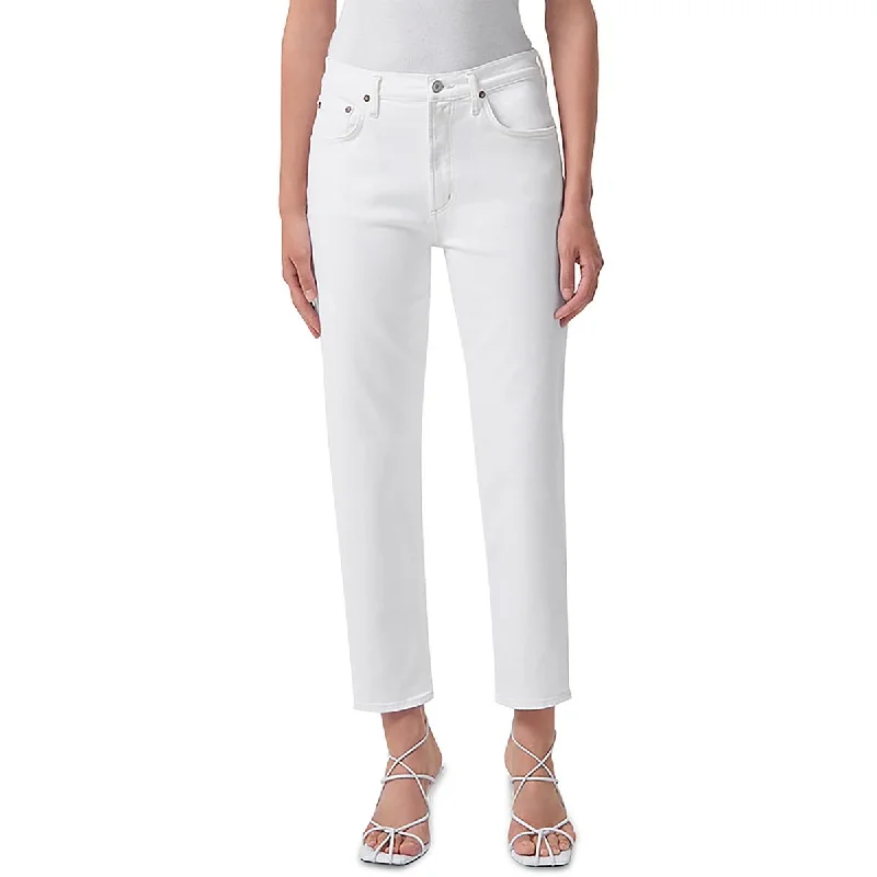 Warm Atmosphere Simple Matching Agolde Womens High-Rise Cotton Straight Leg Jeans