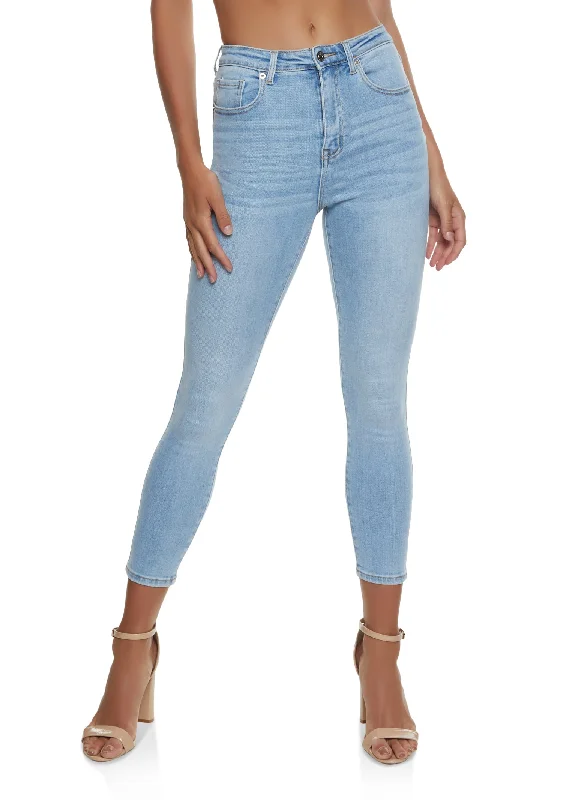 Must-have For Fashion Fresh And Capable WAX Basic High Waisted Skinny Jeans