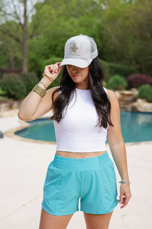 Elegant And Charming Trendy Items Active Babe Neon Blue Shorts