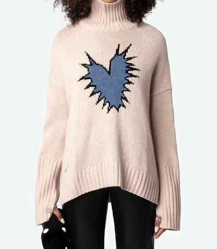 Trendy And Casual Modern Tailoring Alma We Heart Spike Sweater In Sweet