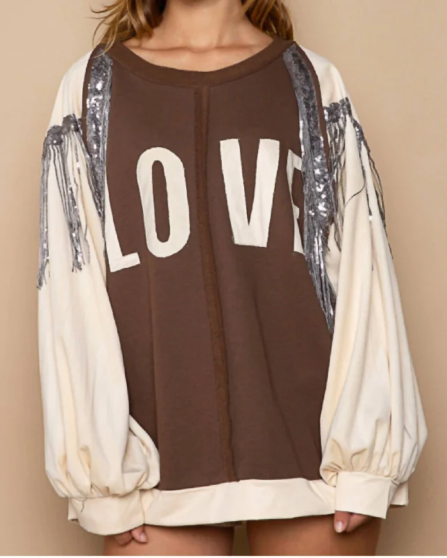 Short Design Modern Tailoring Harper Pullover In Brown