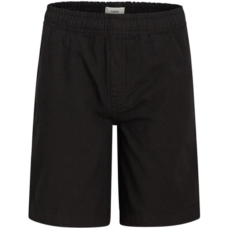 Elegant Style Mads Nørgaard Dyed Canvas Seano Shorts Black