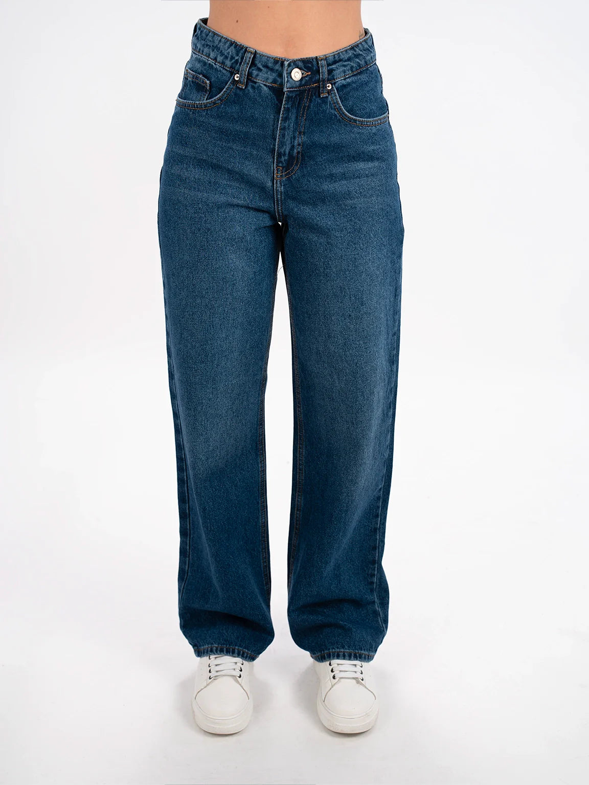Exquisite Embroidery Autumn Selection Blue Wide Leg Jeans
