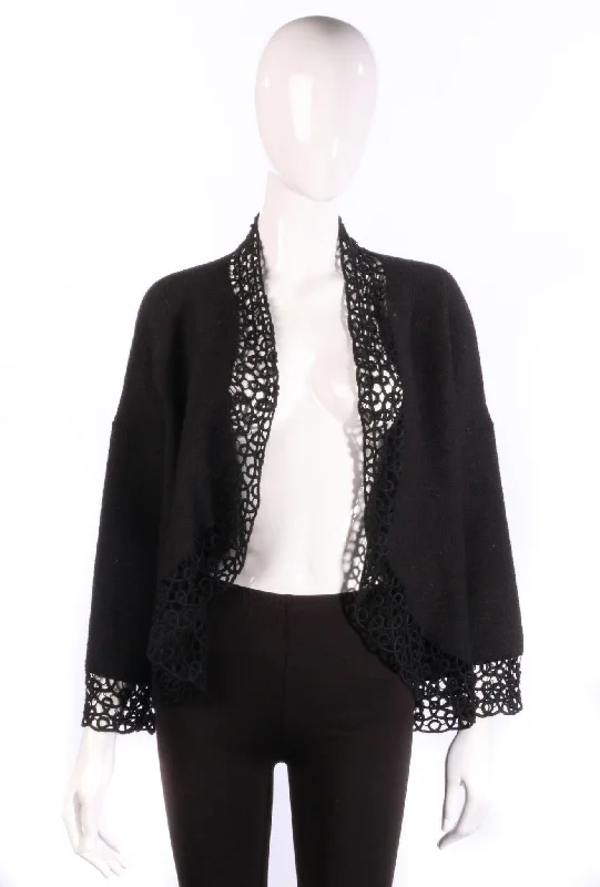 Spring Fashion New Products Jaeger 100% Wool Jacket with Fringe Detail Size S