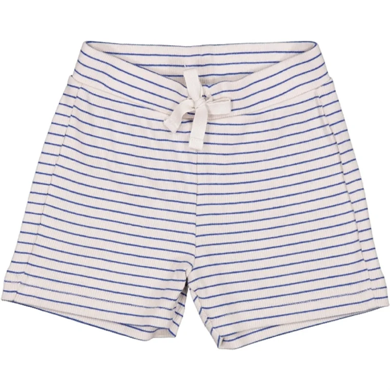 Comfortable And Cold-proof Simple Solid Color MarMar Modal Rib Space Blue Stripe Paulo Shorts