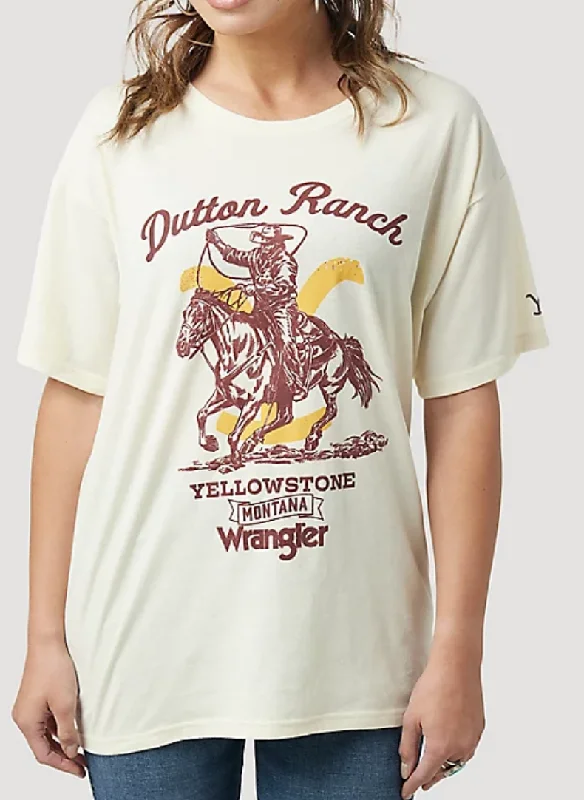 Sports Fashion Bottom And Versatile Women's Wrangler Yellowstone Oversized T-Shirt #112323597 Sports Fashion Bottom And Versatile Women's Wrangler Yellowstone Oversized T-Shirt #112323597