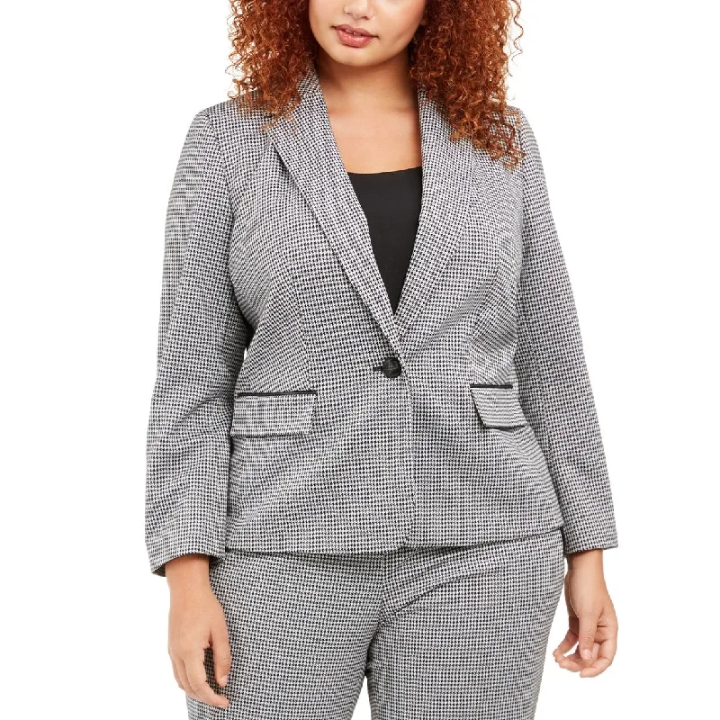 Fashionable And Versatile End Of The Year Nine West Women's Plus Size One-Button Blazer Black Size 1X Fashionable And Versatile End Of The Year Nine West Women's Plus Size One-Button Blazer Black Size 1X