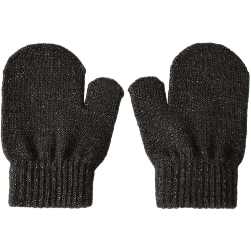 Low-key Luxury Name It Black Magic Glitter Mittens