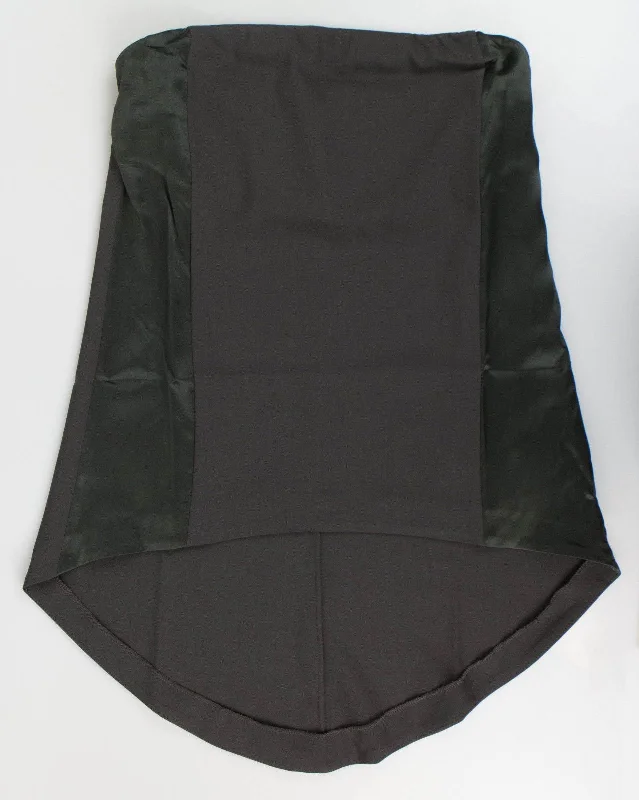 Refreshing Design Sports Fashion Green Wool Blend Hi-Lo Skirt