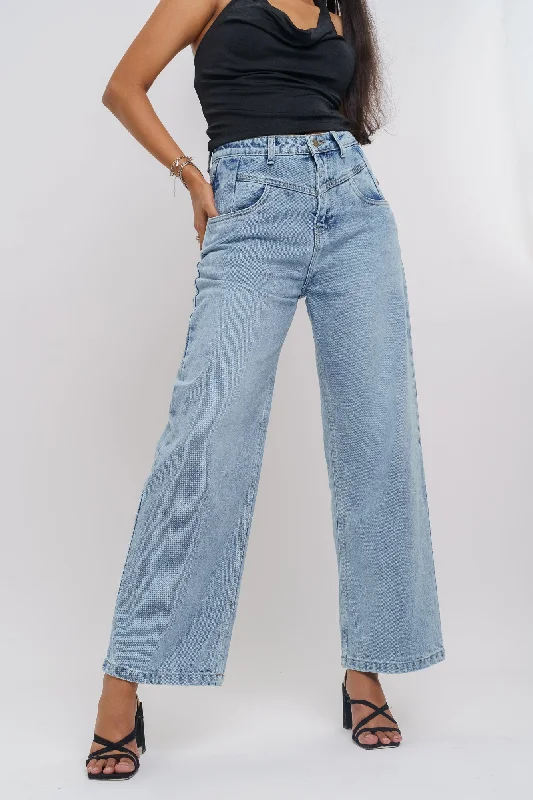 Ultra-lightweight Fish Cut Light Straight Jeans