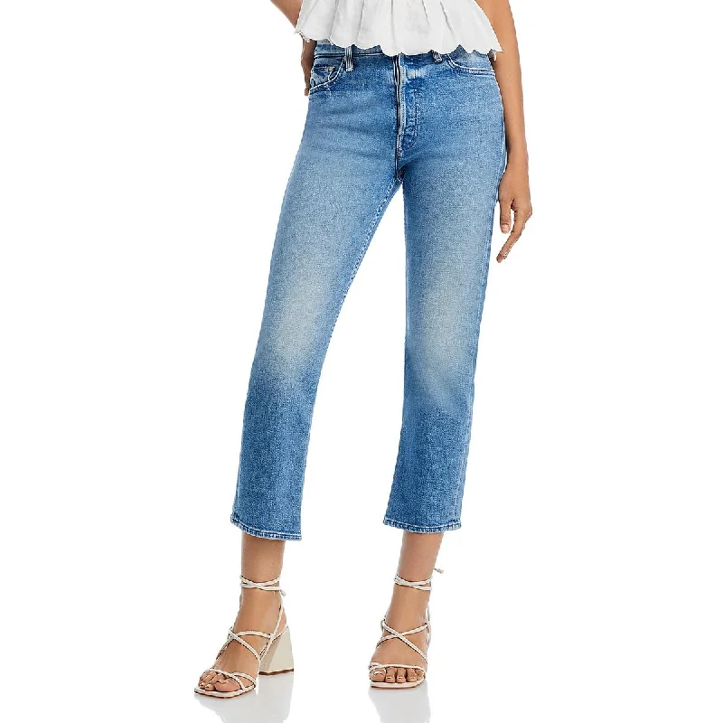 High-end Fashion Exquisite Fabrics Mother Womens Tomcat Faded Denim Straight Leg Jeans High-end Fashion Exquisite Fabrics Mother Womens Tomcat Faded Denim Straight Leg Jeans