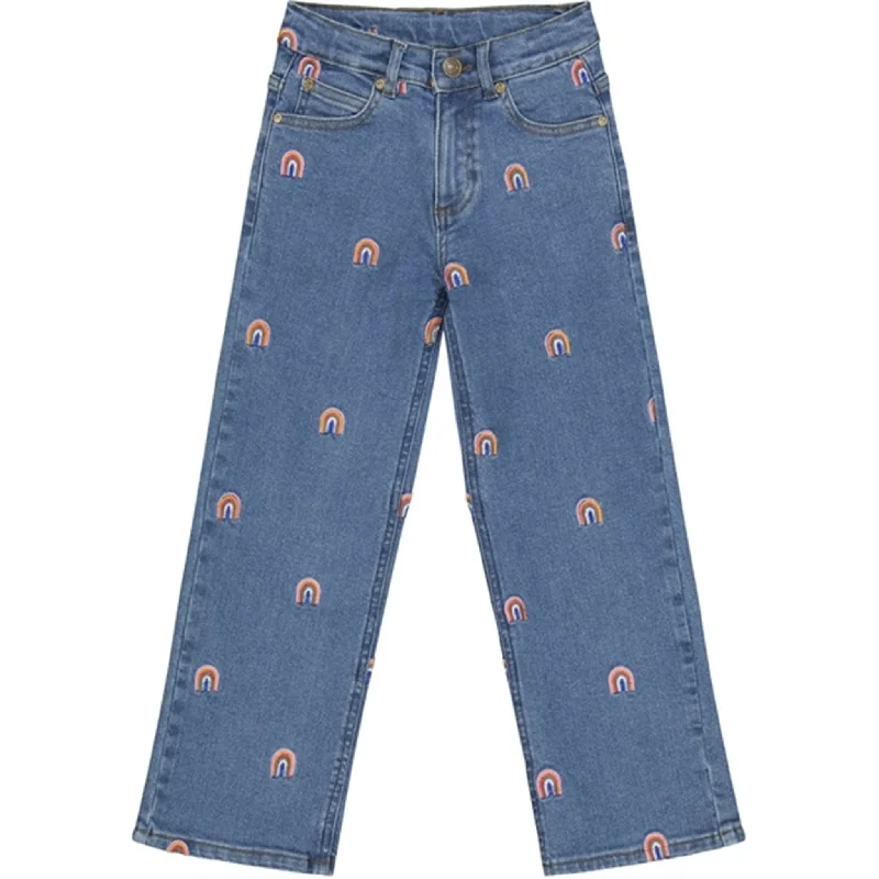 Fashionable Inner Wear Exquisite Embroidery The NEW Light Blue Janet Wide Jeans