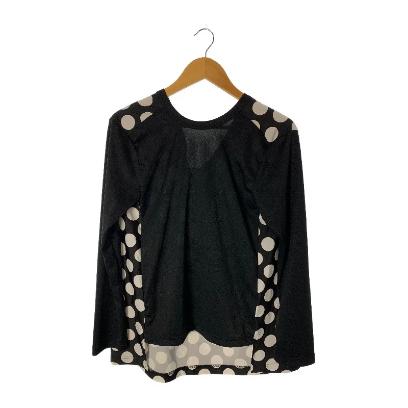 Street Cool Exquisite Fabrics COMME des GARCONS/LS T-Shirt/S/BLK/Polyester/All Over Print/ Street Cool Exquisite Fabrics COMME des GARCONS/LS T-Shirt/S/BLK/Polyester/All Over Print/