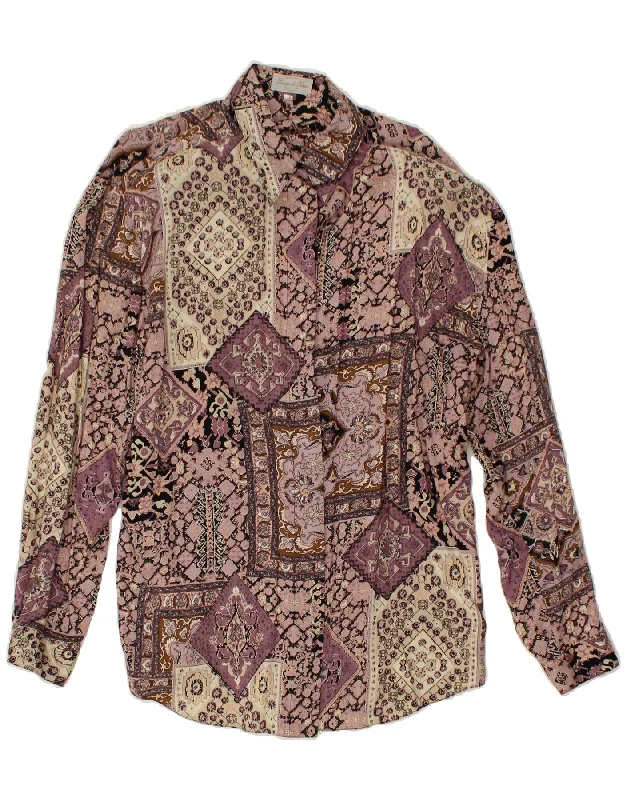 Style Design VINTAGE Womens Shirt EU 40 Medium Purple Paisley Viscose