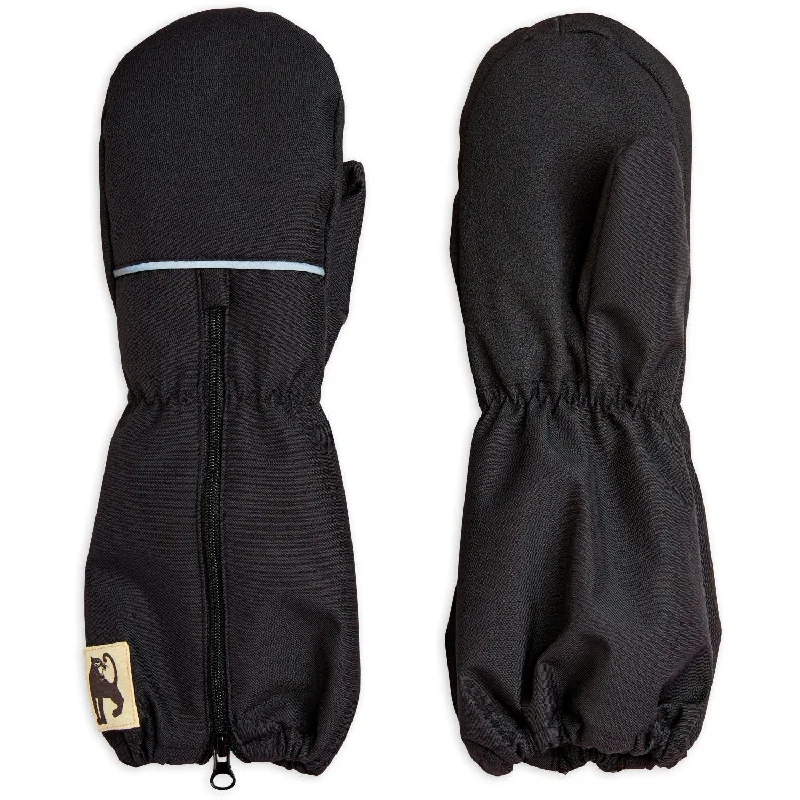 Must-have For Fashion Relaxed And Casual Mini Rodini Black Alaska Mittens