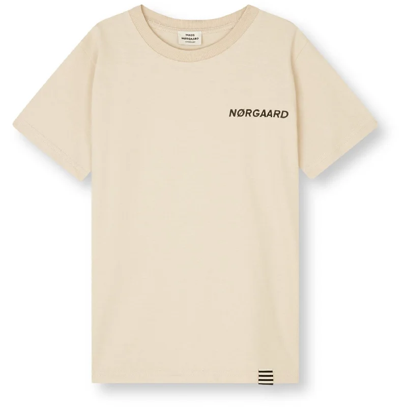 Exquisite Tailoring Free And Casual Mads Nørgaard Oatmeal Printed Thorlino T-Shirt Exquisite Tailoring Free And Casual Mads Nørgaard Oatmeal Printed Thorlino T-Shirt