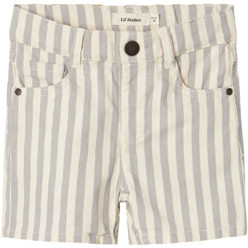 Personalized Outfit Slightly Flared Design Lil'Atelier Limestone Coconut Milk Hugo Loose Twill Shorts
