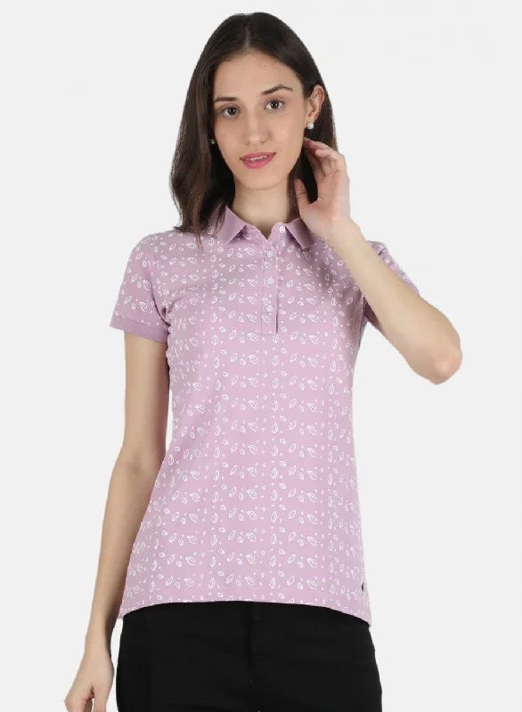 Personalized Design Classic Retro Women Purple Printed T-Shirt