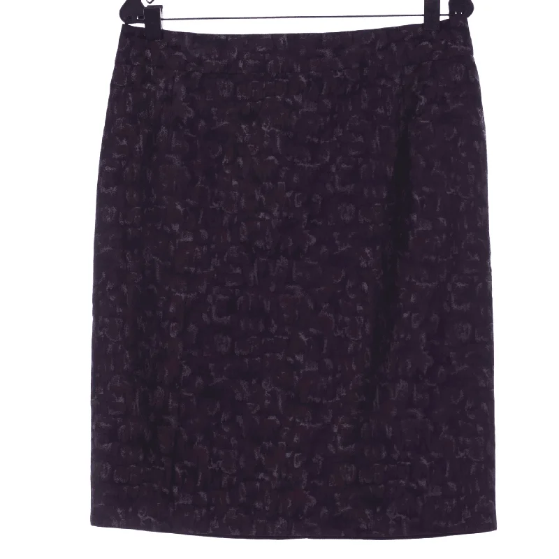 Classic Style Age-reducing Style Jigsaw Purple and Black Abstract Pattern Skirt UK Size 12 Classic Style Age-reducing Style Jigsaw Purple and Black Abstract Pattern Skirt UK Size 12