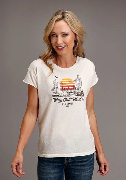 Personalized Design Classic Retro Women's Stetson Out West T-Shirt #11-039-0562-0823 Personalized Design Classic Retro Women's Stetson Out West T-Shirt #11-039-0562-0823