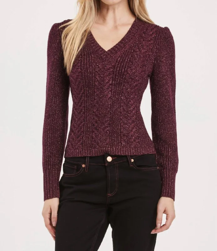 Personalized Wear French Retro Thalia Sweater In Blackberry