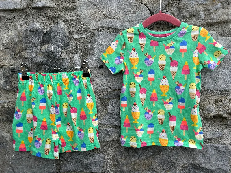 Spring Fashion Simple Matching Ice cream green pjs  18-24m (86-92cm)