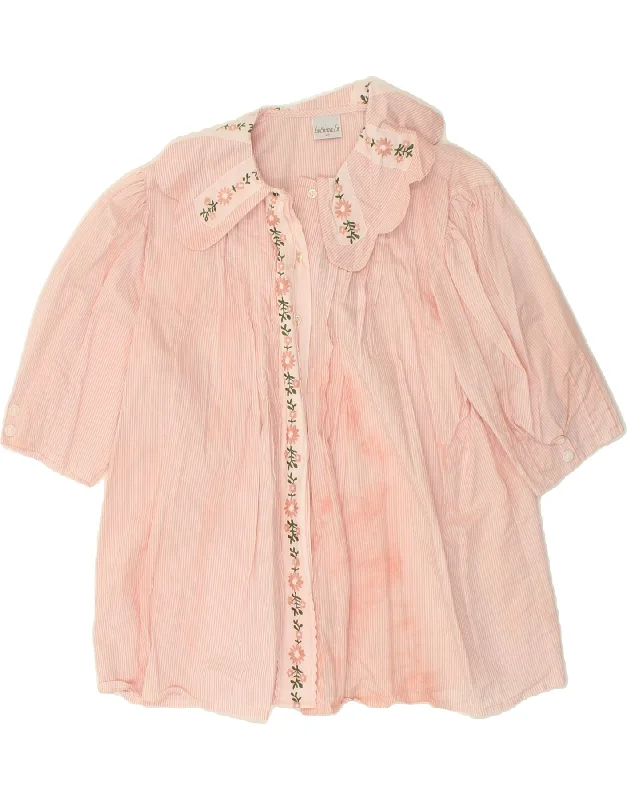 Personalized Outfit Trendy And Casual VINTAGE Womens Shirt Blouse IT 42 Medium Pink Striped Personalized Outfit Trendy And Casual VINTAGE Womens Shirt Blouse IT 42 Medium Pink Striped