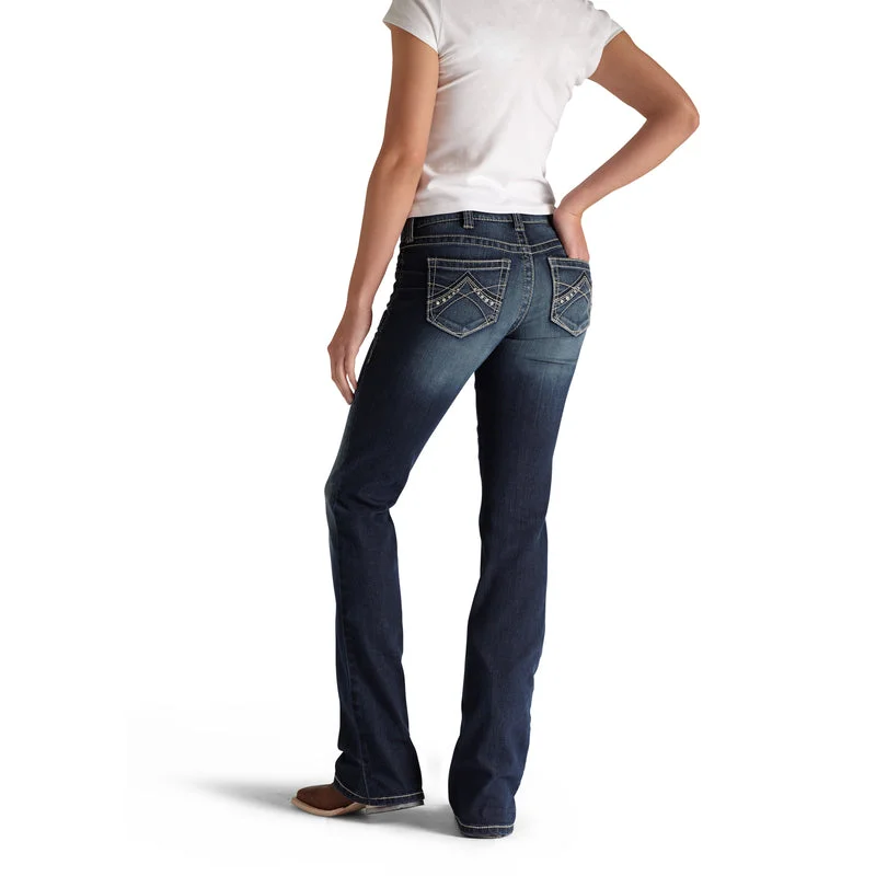 Street Cool Exquisite Fabrics Ariat Women's R.E.A.L. Mid Rise Stretch Original Boot Cut Jean, Spitfire