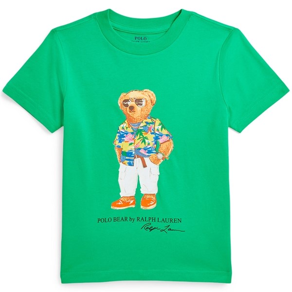 Fashionable and versatile Polo Ralph Lauren Boy T-Shirt Bear Vineyard Green