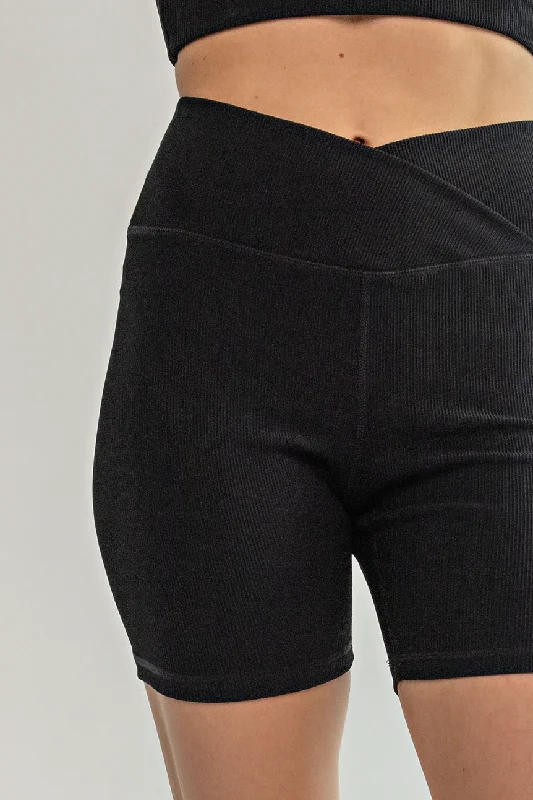 Urban Style Elegant And Simple Standard Perfection Black Biker Shorts