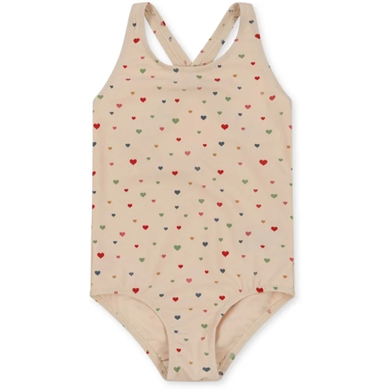 Avant-garde trend Konges Sløjd Multi Hearts Manuca Basic Swimsuit