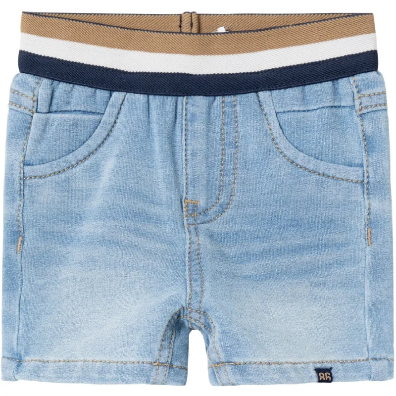 British Style High-quality Fabrics Name It Light Blue Denim Silas Sweat Denim Long Shorts