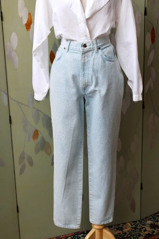 Fashion Must-have High-end Fabrics 90s Light Wash Chic Denim Jeans, Waist 30"