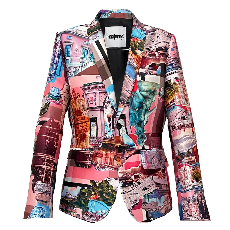 Age-reducing Style Relaxed And Casual Woman´s blazer jacket stockholm royal pink