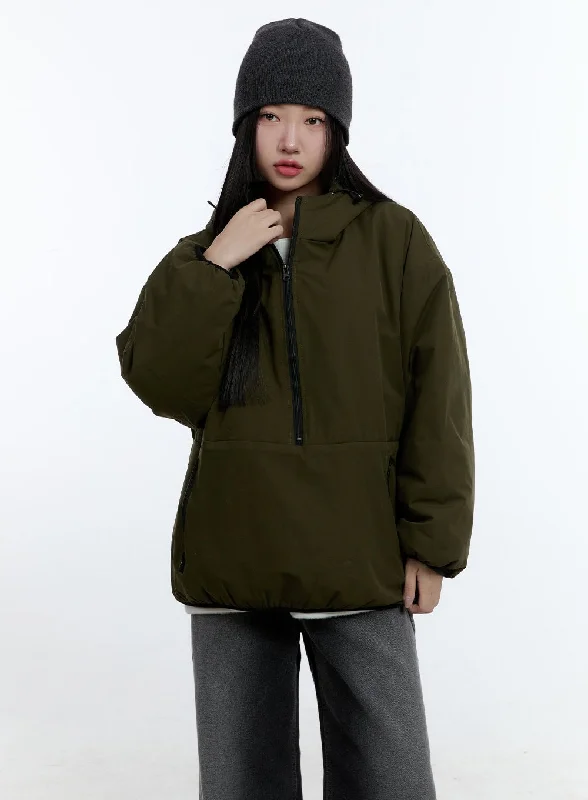 New Season Series High Street Style Padded Half-Zip Jacket CD423