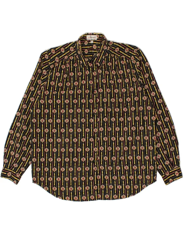 Noble And Elegant Trendy Items STEFANEL Womens Shirt UK 14 Medium Black Floral Polyester Noble And Elegant Trendy Items STEFANEL Womens Shirt UK 14 Medium Black Floral Polyester