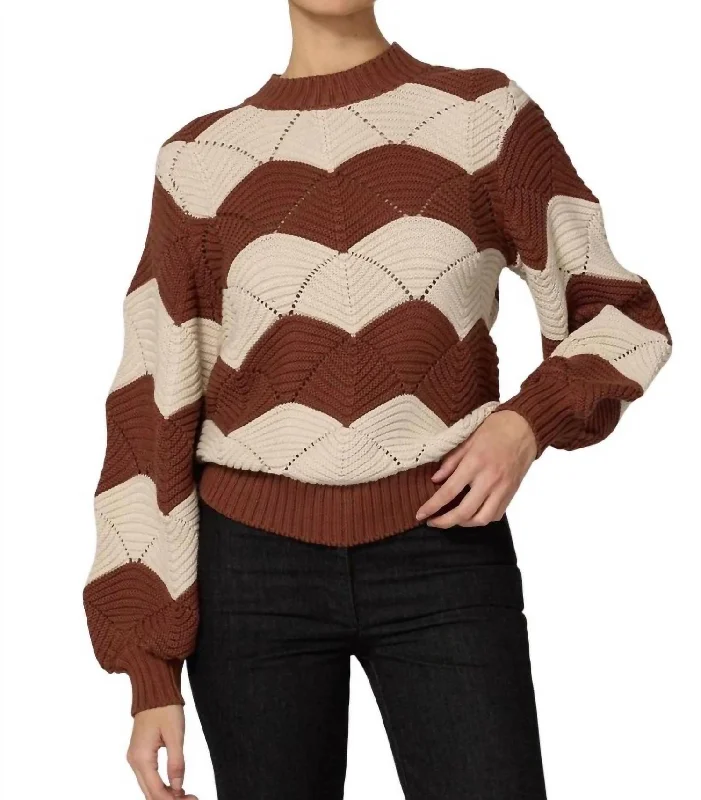 High-quality Styles Denim Design Kori Sweater In Terracotta