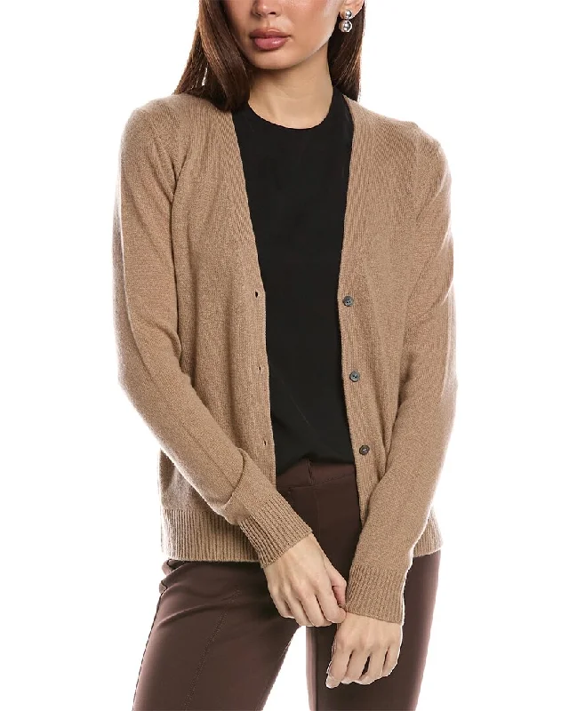 Letter embroidery Theory V-Neck Cashmere Cardigan