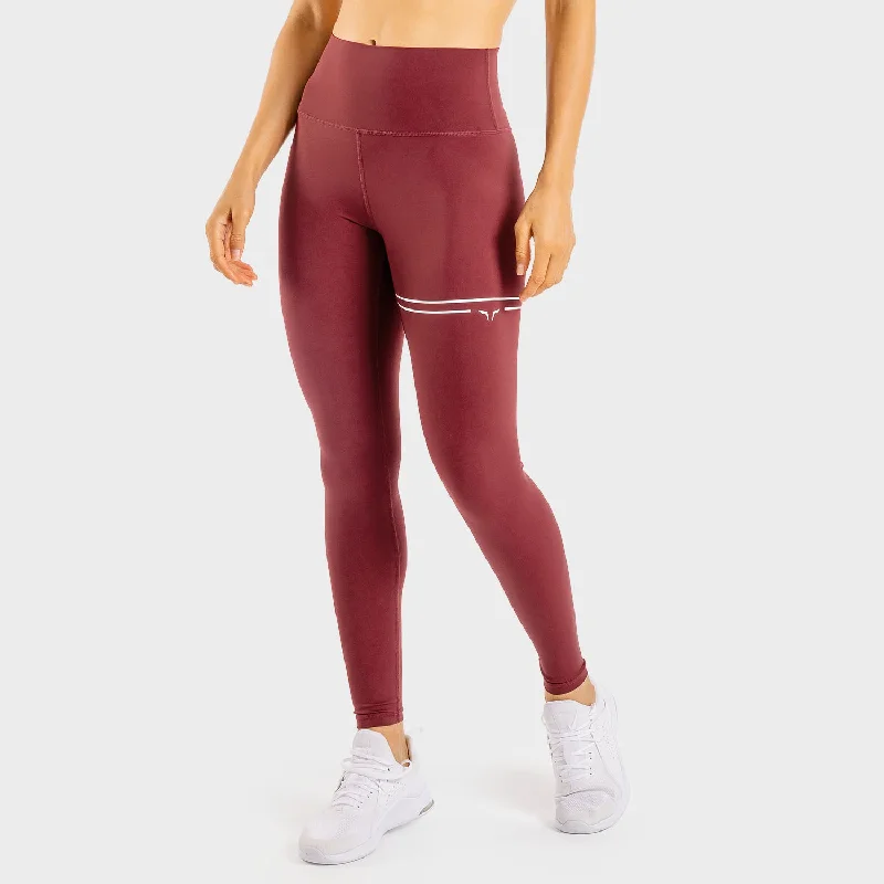 Classic Retro Flux Leggings - Maroon