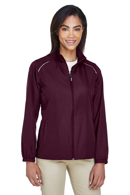 High-end Fashion Fashion Design Core 365 Womens Motivate Water Resistant Full Zip Jacket - Burgundy